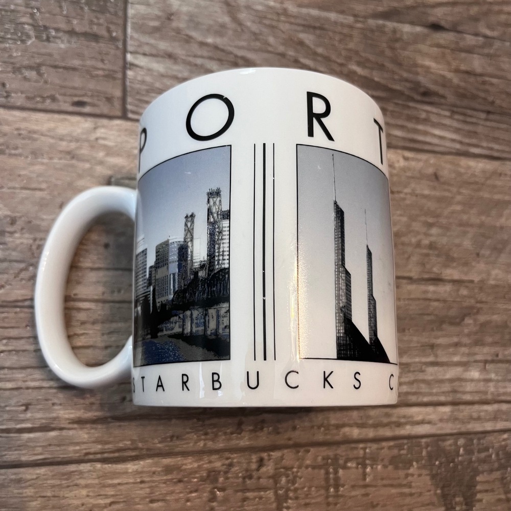 Starbucks Barista‎ City Scenes Portland Mug 2005 Mt Hood Skyline Ceramic 16oz